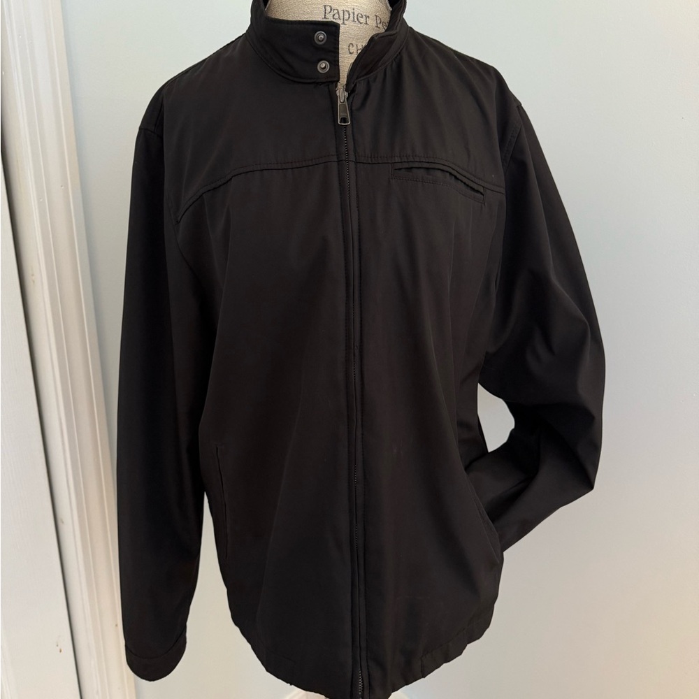 Old Navy Men's Black Windbreaker Jacket